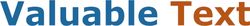 Valuable Text Logo