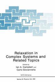 Relaxation in Complex Systems and Related Topics (Nato Science Series B: (closed))
