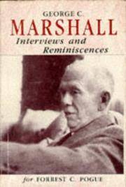 cover of George C. Marshall: Interviews and Reminiscences