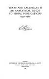 Texts and Calendars : An Analytical Guide to Serial Publications, 1957-1982 by E. L. C Mullins - Hardcover - from Better World Books Ltd (SKU: 38484998-20)
