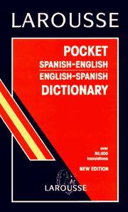 Larousse Pocket Spanish/English English/Spanish Dictionary/Larousse Pocket Diccionario Espanol-Ingles Ingles-Espanol (English and Spanish Edition)