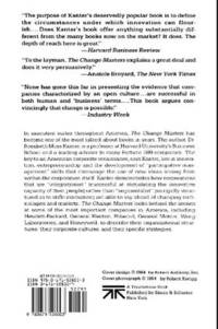 The Change Masters: Innovation and Entrepreneurship in the American Corporation