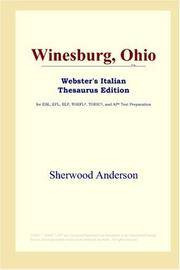 cover of Winesburg, Ohio (Webster's Italian Thesaurus Edition)