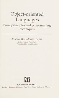 Object-Oriented Languages: Basic Principles and Programming Techniques