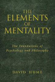 The Elements of Mentality: The Foundations of Psychology and Philosophy