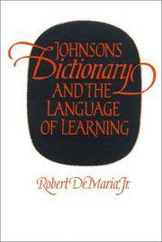 image of Johnson's Dictionary and the Language of Learning