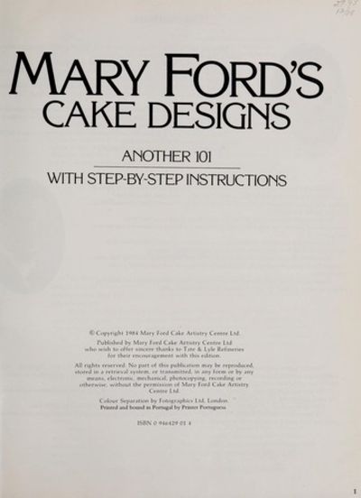 サイン入り】101 Cake Designs by Mary Ford Mary Ford Books