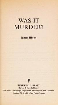 Was It Murder? by JAMES HILTON - January 1980