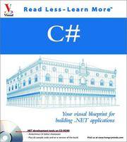 C#: Your visual blueprint for building .NET applications (Visual (Software))