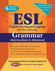 ESL Intermediate/Advanced Grammar (English as a Second Language Series)