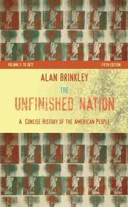 The Unfinished Nation By Brinkley Alan - 
