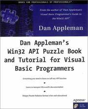 Dan Appleman's Win32 Api Puzzle Book and Tutorial For Visual Basic Programmers