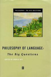 image of Philosophy of Language: The Big Questions (Philosophy: The Big Questions)