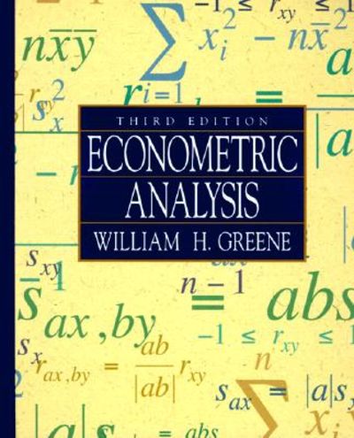 Econometric Analysis by William H. Greene (1989-08-21