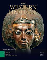 image of The Western Heritage: Teaching and Learning Classroom Edition, Volume 1 (Chapters 1-14) (5th Edition)