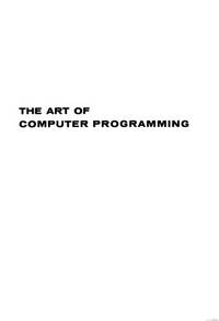 Art of Computer Programming/Sorting and Searching.