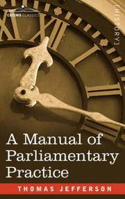 image of A Manual of Parliamentary Practice