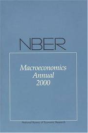 NBER Macroeconomics Annual 2000