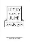 Henry and June: From the Unexpurgated Diary of Anais Nin by Anais Nin - First Edition, First Printing - 1986 - from Nothing Like A Good Book (SKU: 1001824)