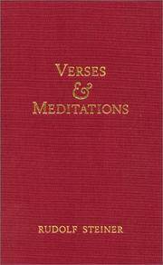 Verses and Meditations by Rudolf Steiner - 1993