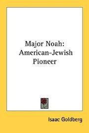 cover of Major Noah: American-Jewish Pioneer
