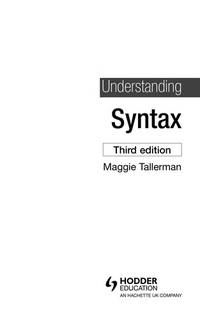 image of Understanding Syntax (Understanding Language)