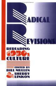 Radical Revisions: Rereading 1930s Culture