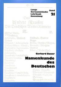 Namenkunde des Deutschen