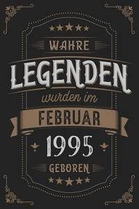 Wahre Legenden wurden im Februar 1995 geboren: Vintage Geburtstag Notizbuch - individuelles...