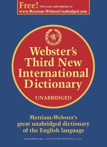 Webster's 3rd New International Dictionary: Of the English