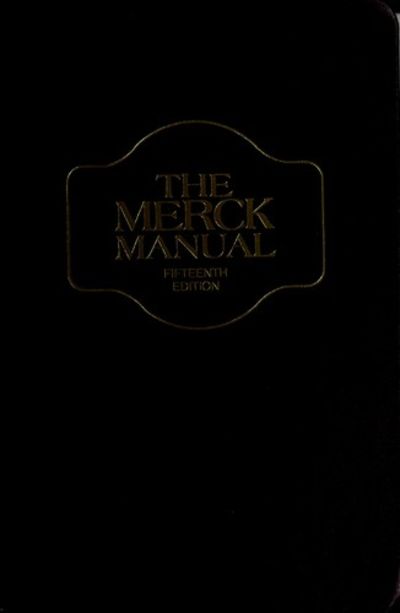 Merck Manual Photo Of The Front Pages Of The First Edition Of Merck`s