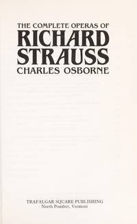 cover of The Complete Operas of Richard Strauss