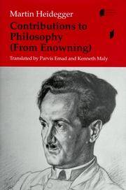 image of Contributions to Philosophy (From Enowning) (Studies in Continental Thought)