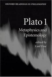 Plato 1: Metaphysics and Epistemology (Oxford Readings in Philosophy)