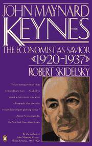 cover of John Maynard Keynes: Volume 2: The Economist as Savior, 1920-1937
