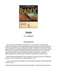 Radix by Attanasio, A. A