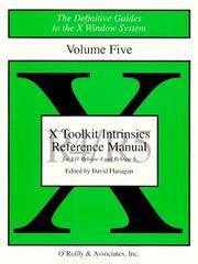 X Toolkit Intrinsics Reference Manual For X11 Release 4 and Release 5