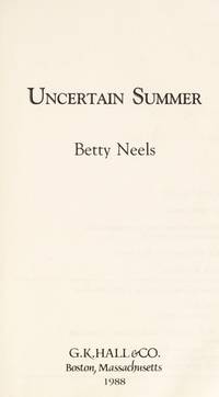 cover of Uncertain Summer (Large Print )(Harlequin Romance, 1801)