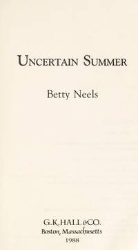 Uncertain Summer (Large Print )(Harlequin Romance, 1801) by Betty Neels - 1988