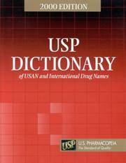 USP Dictionary of USAN and International Drug Names, 2002 Edition