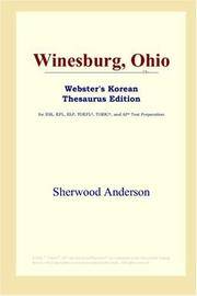 cover of Winesburg, Ohio (Webster's Korean Thesaurus Edition)