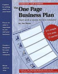 James horan one page business plan 07 image