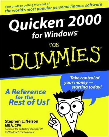 Quicken 2000 for Windows for Dummies