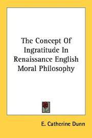 cover of The Concept Of Ingratitude In Renaissance English Moral Philosophy