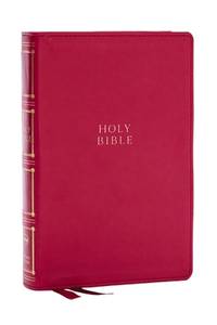 NKJV, Compact Center-Column Reference Bible, Dark Rose Leathersoft, Red Letter, Comfort Print...