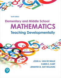 Elementary and Middle School Mathematics: Teaching Developmentally de Van de Walle, John