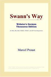 image of Swann's Way (Webster's German Thesaurus Edition)
