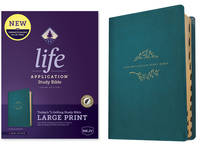 NKJV Life Application Study Bible, Third Edition, Large Print (LeatherLike, Teal Blue, Indexed,...