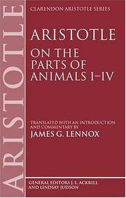 image of Aristotle: On the Parts of Animals (Hardback)