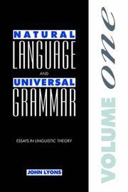 Natural language and universal grammar